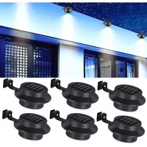 Lot De 6 Lampes Solaires D'ext&eacute;rieur &Eacute;tanches Pour Mur De Jardin, Goutti&egrave;re, Maison, Cl&ocirc;ture, Chemin De Jardin, Noir - Neuf