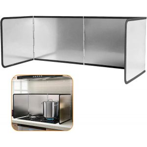 Jexnovashop-Plaque Anti Projection Cuisine Pliable, 76x29x30cm D'écran Protection Cuisinière 4 Côtés, Plaque Anti Projection Facile Nettoyer Pour Carter Huile, Poêle À Frire, Évier, Cuisson Et Rôtir - Neuf