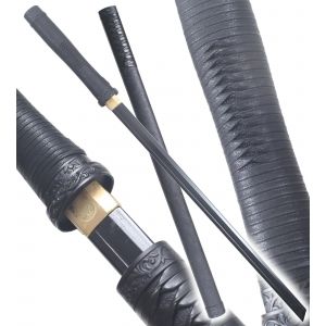 Danzan Katana Ronin de combat en Bois Epee Sabre Katana Japonais Epee - Lame Bois Noire D&eacute;coration - Neuf