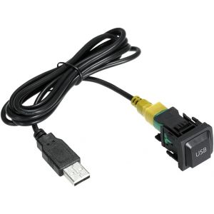 Adaptateur de c&acirc;ble Audio USB, C&acirc;ble Radio Lecteur CD Compatible avec VW Volkswagen 130cm - Neuf