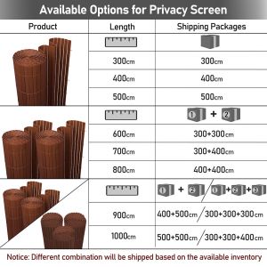 Canisse PVC Brise Vue, Paravent de Jardin, Piscines, Palissade en PVC R&eacute;sistant aux UV, Intemp&eacute;ries, Marron 100 x 700 cm - Neuf