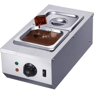 NouvelHorizonstore-Bain-marie pour chocolat chaudi&egrave;re &eacute;lectrique pour faire fondre le chocolat machine &agrave; chocolat en acier inoxydable 2 r&eacute;servoirs 6L 220 V 600 W - Neuf