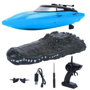 Bateau De Course Telecommande 2,4 Ghz, Jouet Electrique, Etanche, Resistant A L'eau, Pour Enfants, Bleu - Neuf