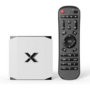 CHECARZHN--NO1-Android Tv Box Boitier Tv Box Android Os With 4Gb Ram 32Gb Rom, Quad Core Builtin 5G/2.4G Wifi Bluetooth 5.0 Smart 4K Tv Box, Hevc Main 10 H.265 Standard Rj-45 Usb 2.0 Media Player - Neuf