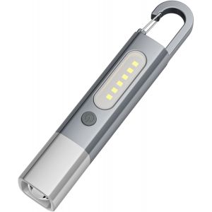 Lampe Torche De Poche, Lampe De Poche, Lampe De Voyage, Lanterne Led, Crochet Compact, Faisceau Multifonction, Transport L&eacute;ger, Randonn&eacute;e, Camping, P&ecirc;che, Lecture, Utilisation En Plein Air, 17 Cm - Neuf