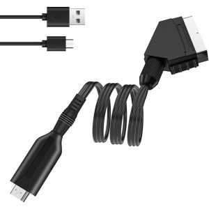 Convertisseur SCART vers HDMI,Peritel vers Hdmi pour TV,Adaptateur Peritel HDMI pour TV,Adaptateur HDMI Peritel,Convertisseur Peritel Hdmi,Cable Peritel Hdmi,pour écran TV HD - Neuf