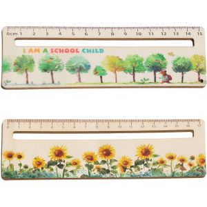 Aide À La Lecture Pour Enfants-Règle Personnalisée-Aide À La Lecture-Marque-Page En Bois-Règle D'aide À La Lecture-Pour Filles Et Garçons (Jaune,Vert) - Neuf