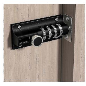 serrure à combinaison loquet à 4 chiffres serrure à combinaison code mécanique serrure de porte serrure sans clé à glissière noir - Neuf