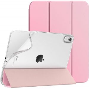Kal-Coque Pour Ipad A16 11ème Génération 11 Pouces 2025, Ipad 10ème Génération 2022 10,9 Pouces, Mince Étui Tri-Fold En Tpu Souple Translucide Avec Réveil/Sommeil Auto, Bouquet Rose - Neuf