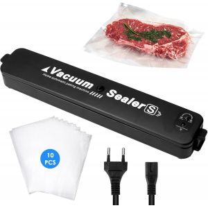 lbgwp60-MachineSous Vide Alimentaire Noir ¿ Appareil Multifonctionnel Avec Aspiration Rapide, Longueur De Scellage De 30 Cm, 10 Sacs Sous Vide Inclus, Idéal Pour La Cuisine Et Le Camping - Neuf