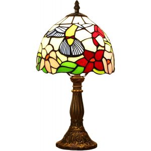 Lampe Tiffany, Vintage Vitrail Lampe Décorative, Lampe De Bureau, Lampe De Chevet, Lampe De Lecture, Lampe De Table, Pour Chambre Salon, Avec Une Ampoule E27 - Neuf
