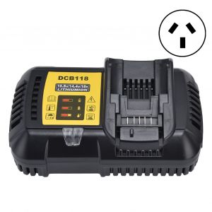 HJLIAN Chargeur de batterie au lithium 12 V/20 V, remplacement rapide pour batterie Li-ion DCB201 100-240 V, prise AU 110-220 V - Neuf