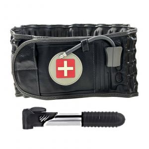 Ceinture De D&eacute;compression Lombaire, Corset De Soutien Dorsal, Extenseur De Traction &Agrave; Air, Noir - Neuf