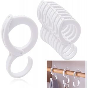 Lot de 9 crochets de radiateur réglables en S, crochets porte-serviettes robustes pour salle de bain, armoires, tringle à vêtements - Neuf