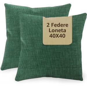 Slep-Sonit U2013 Taies D'oreiller Pour Canap&eacute; 40 X 40 Cm U2013 Housse De Coussin Pour Canap&eacute; Salon Et Chambre U2013 2 Pi&egrave;ces 40 X 40 Cm U2013 Housses De Coussin Made In Italy U2013 Taies D'oreil - Neuf