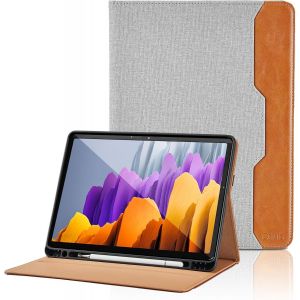 ERYI-Coque Pour Samsung Galaxy Tab S8 11'' 2022 / Galaxy Tab S7 11"" 2020 Pu Cuir Cover Tablette Housse De Protection, Multi-Angle Étui Avec Poche - Gris - Neuf