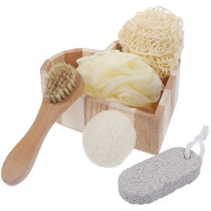 Coffret Cadeau Spa De Bain Haut De Gamme Pour Femmes - Brosses, Pierre Ponce, Luffa Et Plus Encore Dans Une Bo&icirc;te En Forme De Coeur - Parfait Pour Offrir ! - Neuf