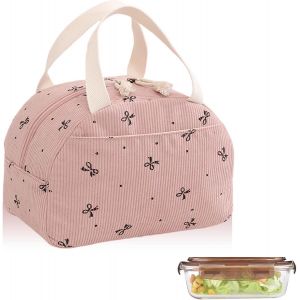 KALANKA-Lunch Bag Isotherme, Rose Sac Repas, 6,5 L Petite Glaciere, Pliable Sac Isotherme Lunch Box, avec Poign&eacute;e et Fermeture &Eacute;clair, pour le Travail, L'&eacute;cole, les Pique-Niques - Neuf