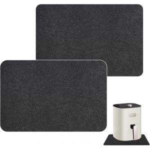 AYUHR-2 Pcs Tapis Résistants à la Chaleur pour Friteuse à Air, Tapis en Feutre Antidérapant avec Curseurs, Tapis de Protection Contre la Chaleur, Tapis de Déménagement Antidérapant - Neuf