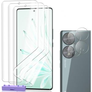 KAL-4 Pi&egrave;ces Protection D'&Eacute;cran Pour Huawei Honor 70 5G, Protecteur D'&Eacute;cran Flexible Film 3 Pi&egrave;ces Et Protection D'Objectif 1 Pi&egrave;ces. Anti-Rayure D&eacute;finition Protection Pour Huawei Honor 70 5G - Neuf