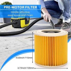 2 pcs filtre à cartouche pour aspirateur Karcher WD3 Premium - Neuf