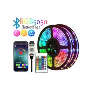 Ruban Led Rgb, T&eacute;l&eacute;commande + Application Smartphone, Synchronisation Avec La Musique, 16 Millions De Couleurs - Usb, Recoupable , 1 M&egrave;tre - Neuf