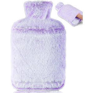 Bouteille Eau Chaude - 2l Grande Bouillotte Avec Poche Kangourou,Caoutchouc Naturel,Bouillotte Peluche Pour, Bouillottes Chaude Chauffe Main/Ventre/Cou,Pourpre - Neuf