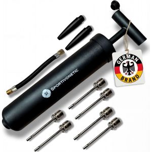 Acdsgd-Pompe &Agrave; Ballon Avec 4 Aiguilles En M&eacute;tal &iquest; 2 Aiguilles En Plastique &iquest; 1 Tuyau &iquest; Convient Pour Tout Ballon De Sport, Football, Volley-Ball, Basket-Ball, Ballon De Gymnastique, Petite - Neuf