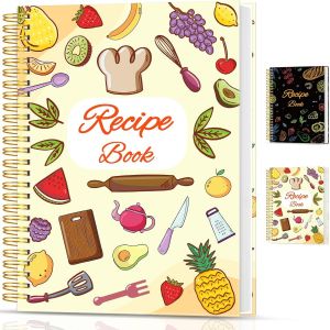 Kaxdl-Livre De Recettes Vierge Pour Vos Propres Recettes,A5 Livre De Recettes À Couverture Rigide,Livre De Recettes Vide Pour Écrire,Livre De Recettes Familial Pour Les Recettes De Bricolage - Neuf