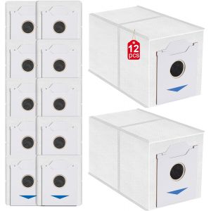 CHENG-Lot de 12 Sacs &agrave; Poussi&egrave;re Compatibles avec l`Aspirateur Robot Ecovacs Deebot N30 Pro Omni, Sacs de Rechange Grande Capacit&eacute; 3L - Neuf