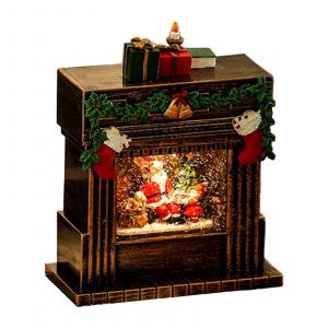 Boule A Neige Scintillante De Noel, Decoration De Table Vintage, Boîte A Musique De Noel, Homme Dore - Neuf