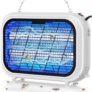 CHECARZHN--NO1-Lampe Anti Moustique, 2500V 20W Electrique Anti Moustique Intérieur, Iège À Moustiques Intérieur Avec Éclairage Led Lampe Uv Pour Maison Cuisine Bureau, Efficace Portée 80M² - Neuf