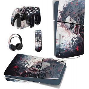 Eryi-Autocollant Protection Pour Ps5 Slim Standard Console, Sticker Skin Pour Ps5 Manette & Télécommande & Casque & Station De Charge,Disc Edition-Clown Tueur - Neuf