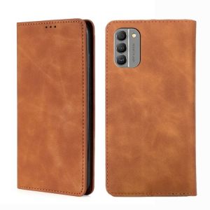 Étui Magnétique En Cuir Pour Nokia G400 - Brun Clair - Neuf