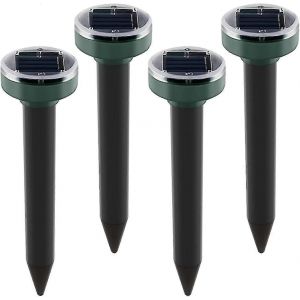 R&eacute;pulsif solaire contre les taupes,paquet de 4 r&eacute;pulsifs &agrave; ultrasons pour animaux &agrave; &eacute;nergie solaire &eacute;tanche pour jardin ext&eacute;rieur pelouse cour se d&eacute;barrasser des taupes Campagnols Gophers Rats Roden - Neuf