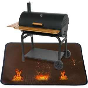 Ulteronixshop-Tapis de barbecue - Protection du sol - R&eacute;sistant au feu - Pliable - R&eacute;sistant &agrave; la chaleur - Tapis de protection du sol - Tapis de protection sous le barbecue - Tapis de protection contre le feu - - Neuf