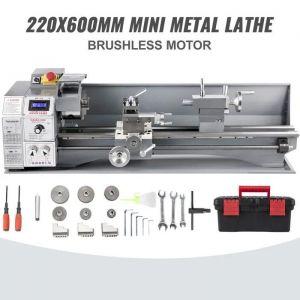 Mini Tour &agrave; M&eacute;taux 750W-Duoku-Vitesse Variable 50 &agrave; 3000Rpm 220 x 600mm-Tour de Pr&eacute;cision pour le Fraisage des M&eacute;taux - Neuf