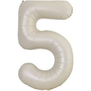 40pouces Ballon Chiffre Anniversaire 5 Lait Blanc,0123456789,10-19,20-25,30,40,50,60,70,80,90 Ballon Numero 5 an Deco Birthday,Balloon 5 Ballon Party Deco Soutenir l'hélium - Neuf