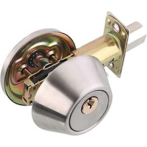 Serrure Tubulaire 2 Entr&eacute;es - Laiton/Inox 3 Cl&eacute;s - Neuf