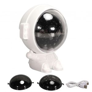 Lampe de nuit rotative 4.1W avec batterie au lithium Lumière de projecteur d'astronaute pour chambre 5V 1A Blanc - Neuf
