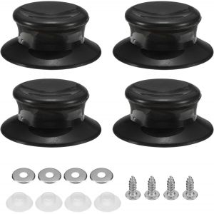 Kalanka-4pcs Boutons De Remplacement Pour Couvercles De Casseroles, Poignées De Maintien En Plastique Pour Couvertures De Poêles Et Ustensiles De Cuisine, Noir - Neuf