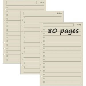 Lot De 3 Recharges De Papier A5, 6 Trous, 240 Feuilles De Papier Pour Scrapbooking, Journal, Peinture, Journal Intime [&Agrave; Faire][Z708] - Neuf