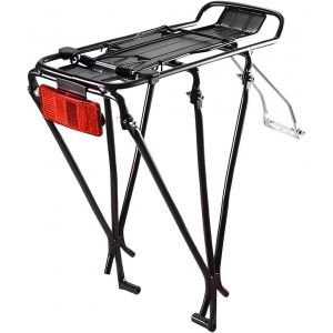 Subzonal-Porte-Bagages De V&eacute;lo &Agrave; 6 Tige De Support, Porte-Bagages Arri&egrave;re Vtt Aluminium Porte Bagage Velo Capacit&eacute; De Charge Maximale De 25kg, Porte V&eacute;lo Universel &Agrave; D&eacute;gagement Rapide Avec R&eacute;flecteur - Neuf