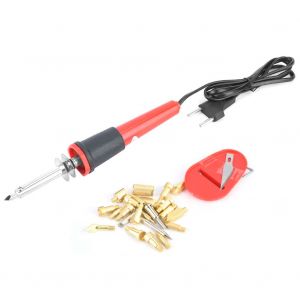 Ensemble de 26 stylos a bois, outils de pyrogravure, fer a souder, pistolet a graver (prise UE 220 V) - Neuf