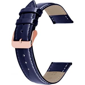 Eryi-Bracelet De Montre En Cuir Véritable Brillant Pour Hommes Femmes Noir Bleu Rouge Avec Boucle Argent Or Rose 12mm 14mm 16mm 18mm 20mm 22mm - Neuf