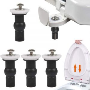 Lot de 4 vis de fixation pour abattant de WC, fixations universelles pour WC, écrous supérieurs, fixation de remplacement pour abattant de WC - Neuf