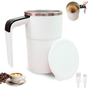 Mevronisshop-Tasse &Agrave; M&eacute;langer Automatique 380 Ml Tasse &Agrave; Caf&eacute; &Agrave; M&eacute;langeur Automatique : Tasse M&eacute;langeur Magn&eacute;tique Automatique Avec Couvercle, Rechargeable Par Usb Lavable Tasse M&eacute;langeuse &Eacute;lectrique - Neuf