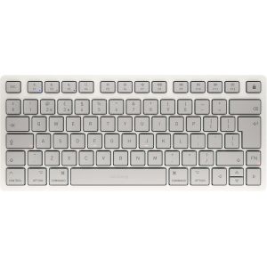 Kw 7100 Mini Bt For Mac, Clavier Compact Pour Mac Avec 3 Canaux Bluetooth, Disposition Uk (Qwerty), Clavier Sans Fil Multi-Appareils, Blanc Moonlight - Neuf