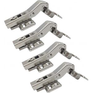 Charni&egrave;re d'angle &agrave; 45 degr&eacute;s 35 mm avec amortisseur pour porte multi-c&ocirc;t&eacute;s Charni&egrave;res &agrave; fermeture douce pour portes pliantes d'angle Armoire Meubles de cuisine Ensemble de 4 - Neuf