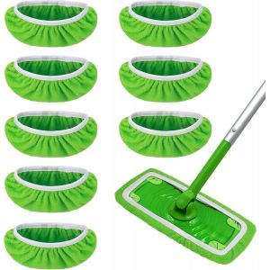 KALANKA-8 Chiffons R&eacute;utilisables Compatible avec Swiffer Balai, Lingettes Reutilisable pour Swiffer Sweeper Mop, Mop Pads en Microfibres pour Nettoyer et frotter Les sols secs ou humides, Le Bois 25, - Neuf